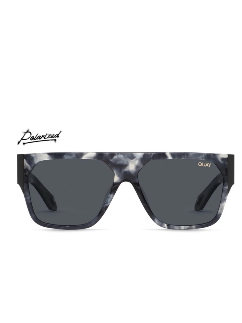 QUAY Australia Go Off Tortoiseshell Gray Polarized Sunglasses (NWT + Case)